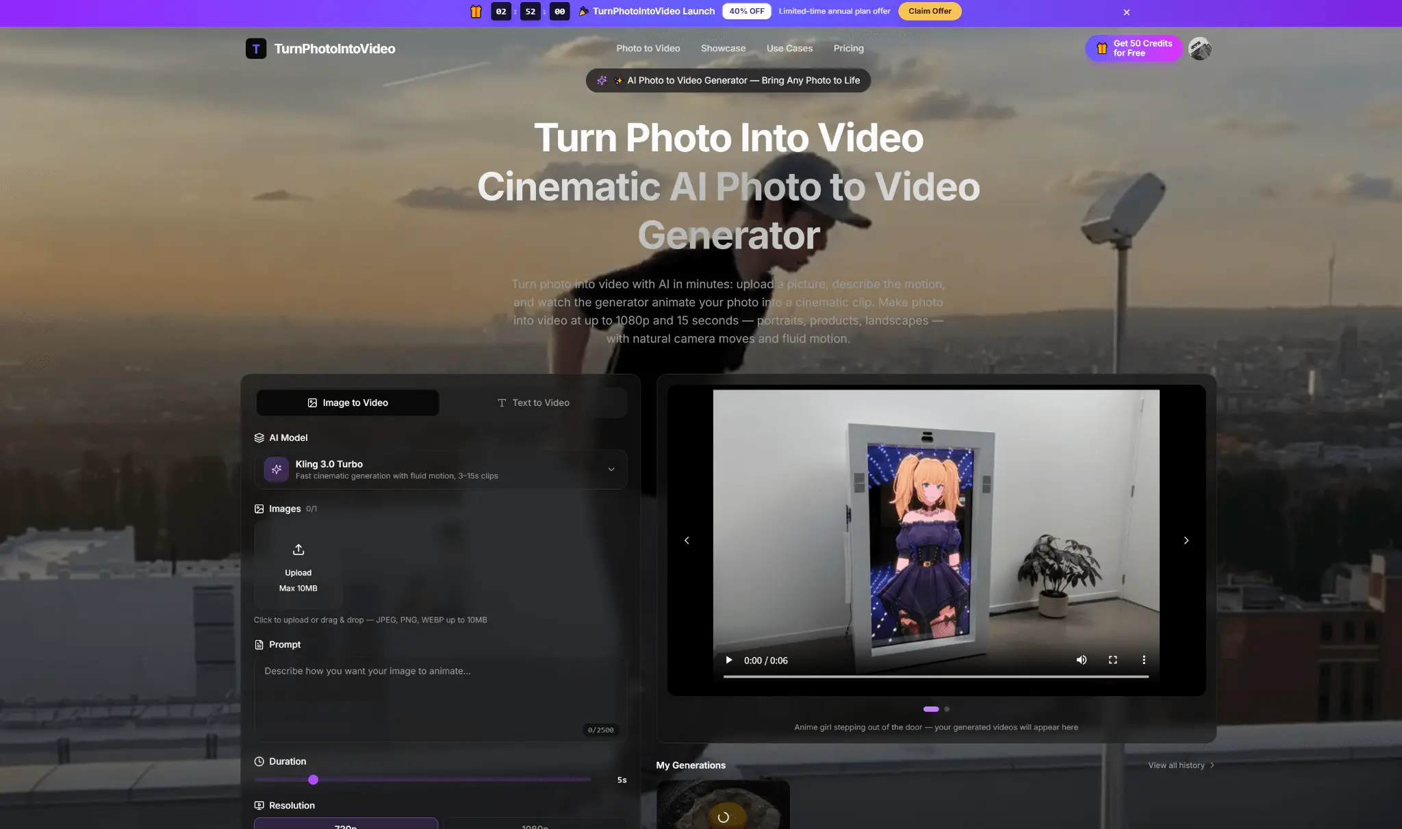 Screenshot 1 of Turn Photo Into Video AI