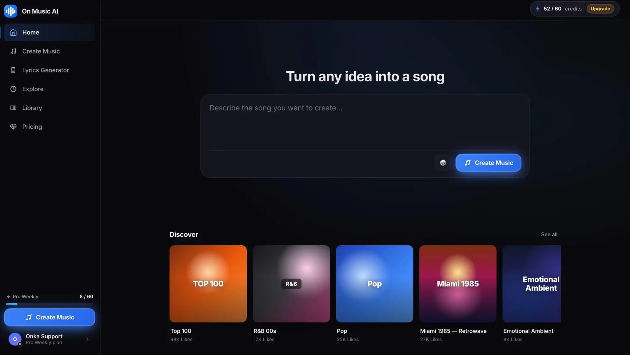 Screenshot 1 of On Music AI