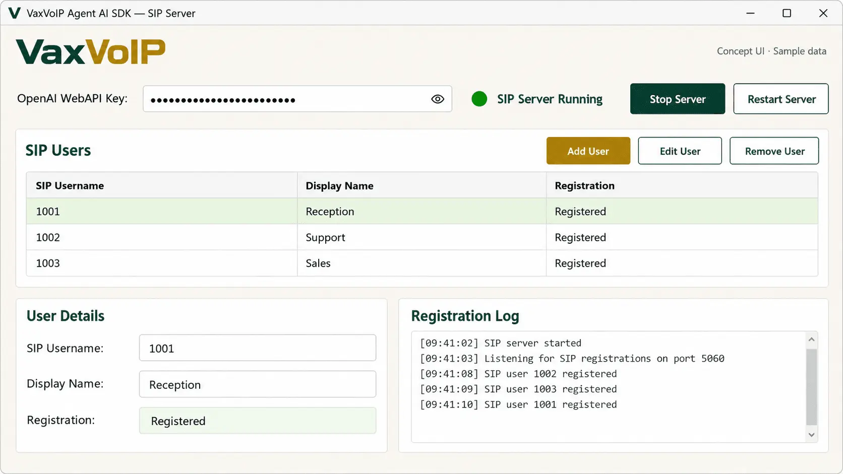 Screenshot 5 of VaxVoIP SIP AI Voice Agent SDK