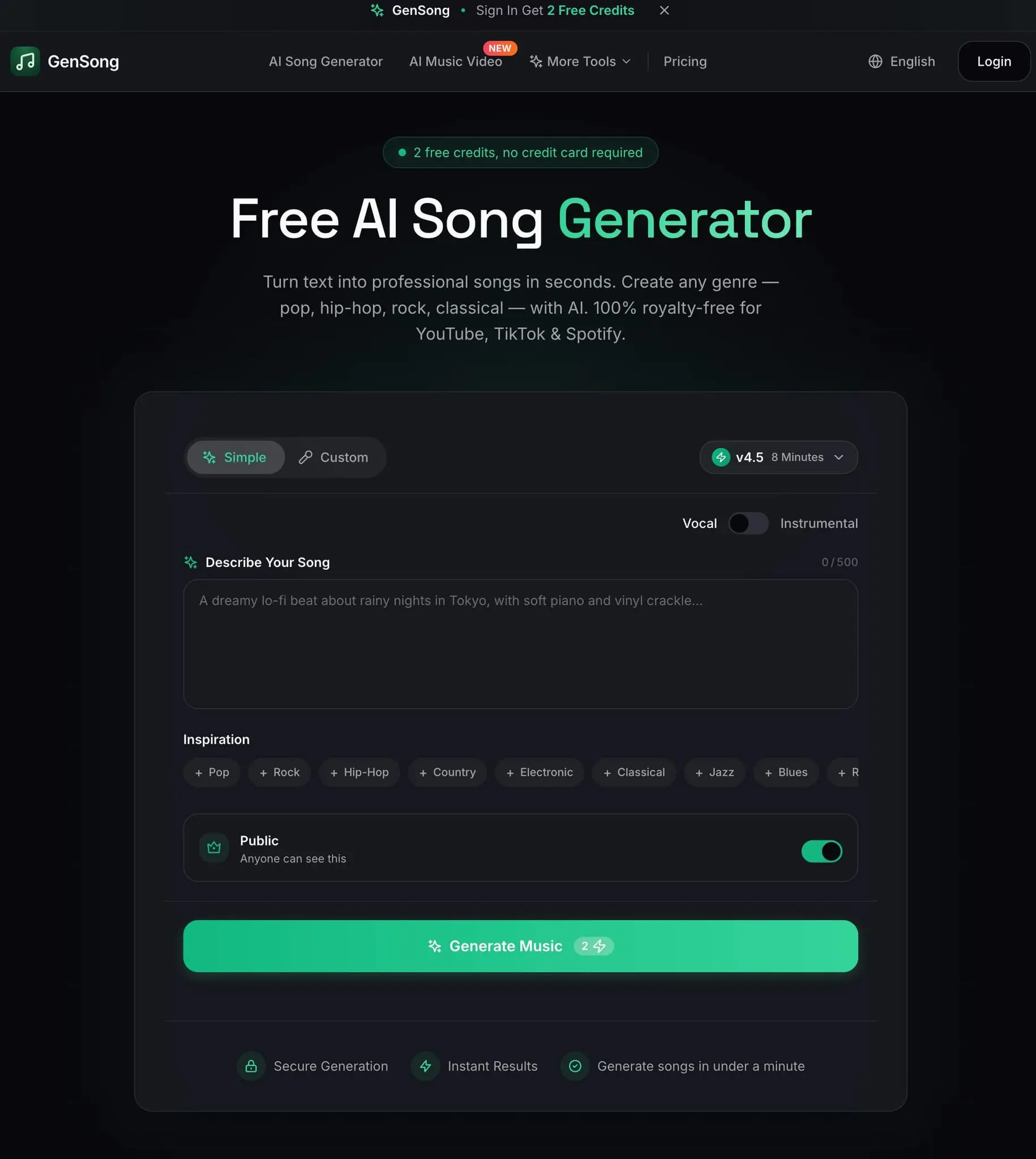 Screenshot 1 of GenSong