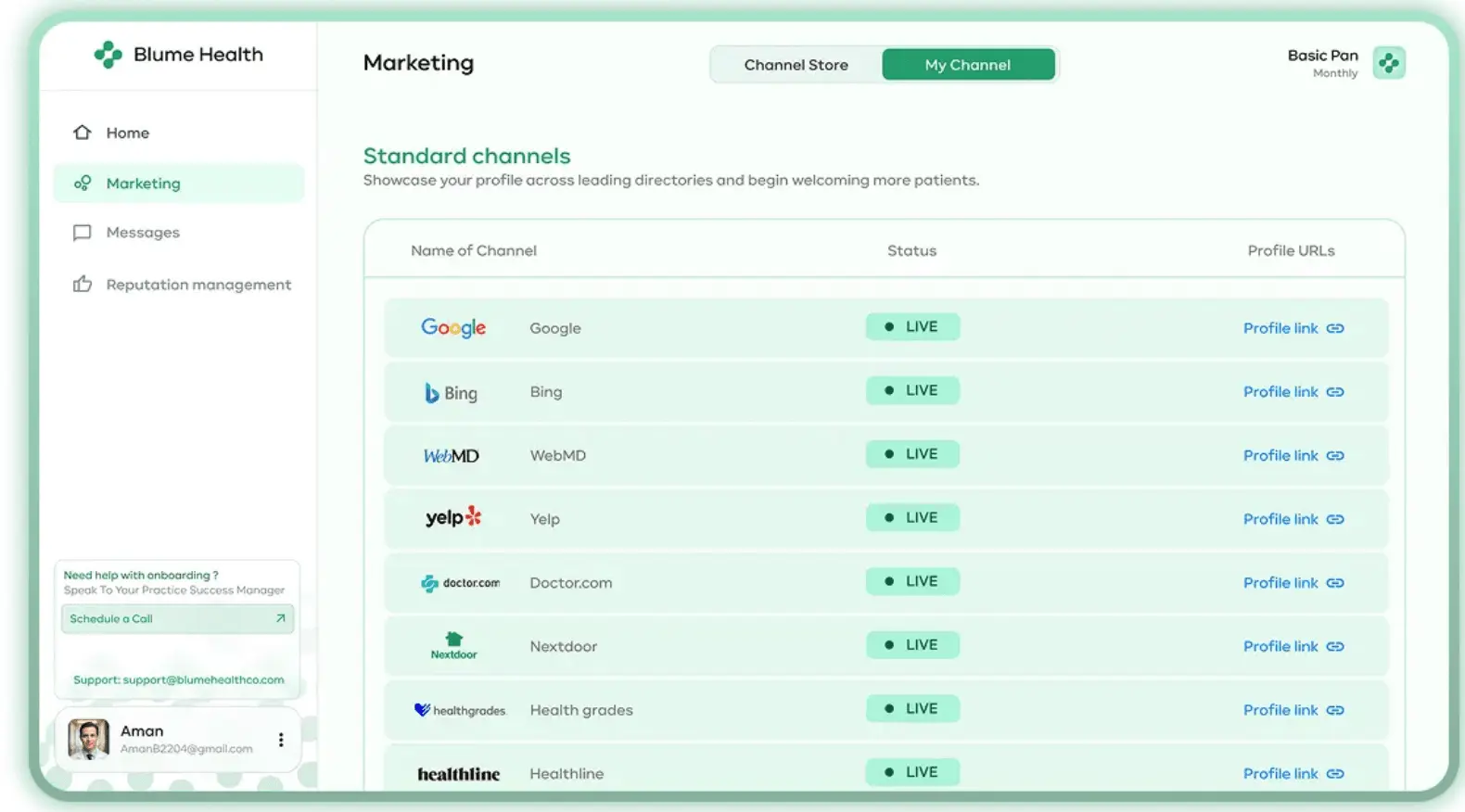 Screenshot 1 of Blume Health Co