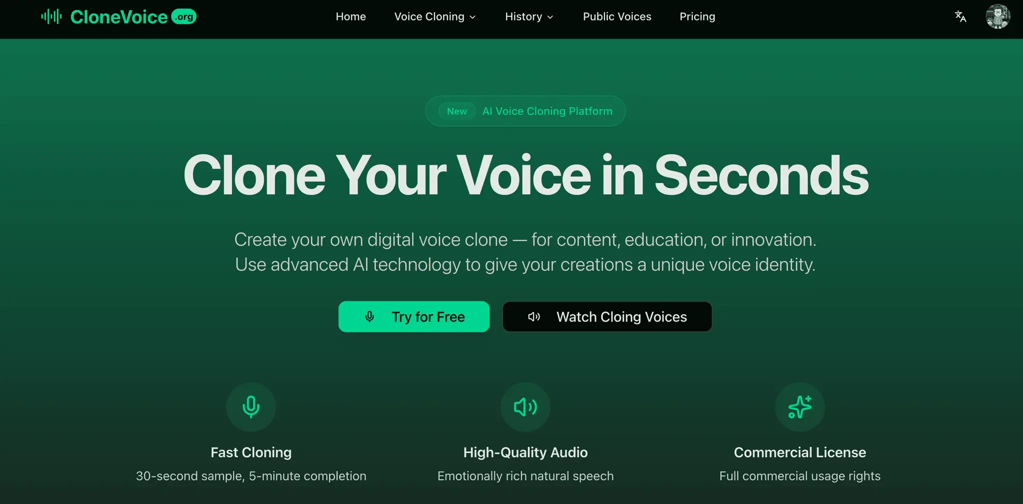 Screenshot 3 of CloneVoice: AI Voice Cloning Platform
