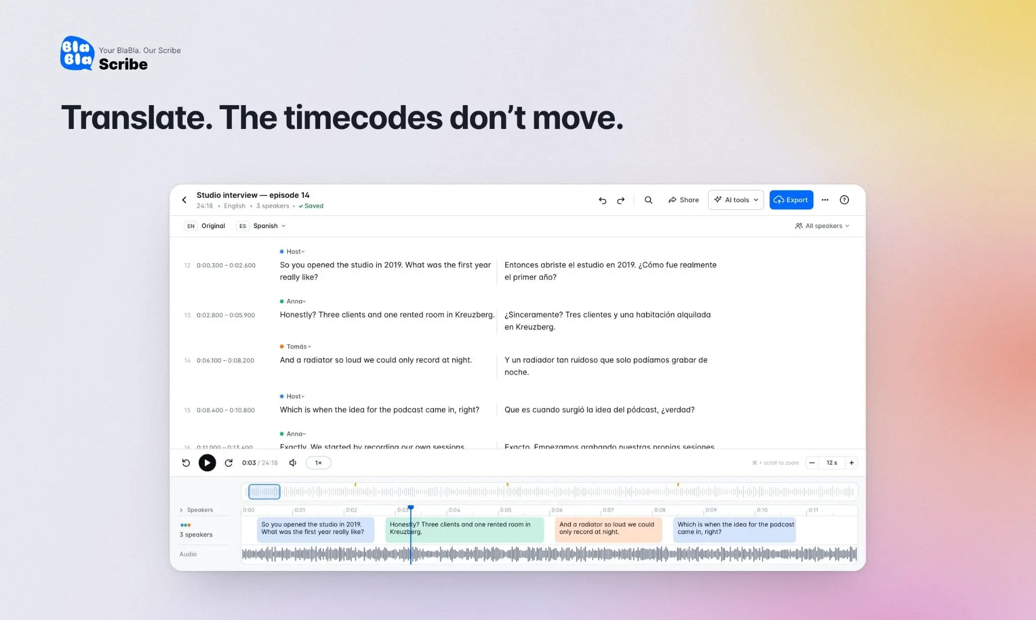 Screenshot 4 of BlaBlaScribe – Transcription & Subtitles