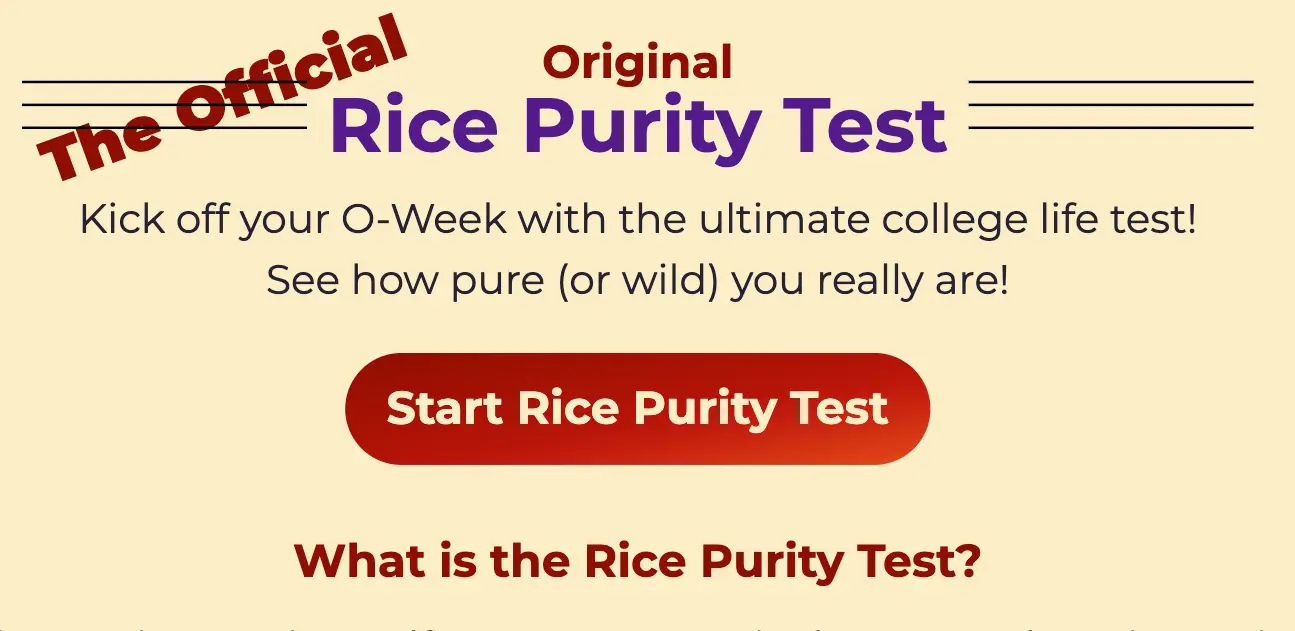 Screenshot 2 of Rice Purity Test