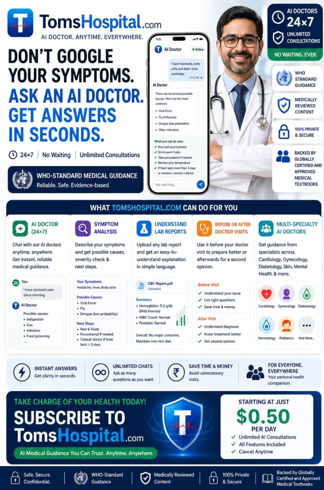 Screenshot 1 of TomsHospital.com