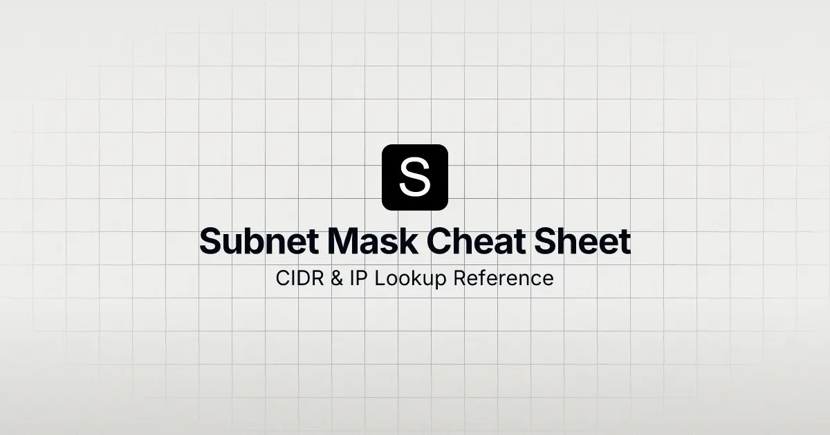 Screenshot 1 of Subnet Mask Cheat Sheet