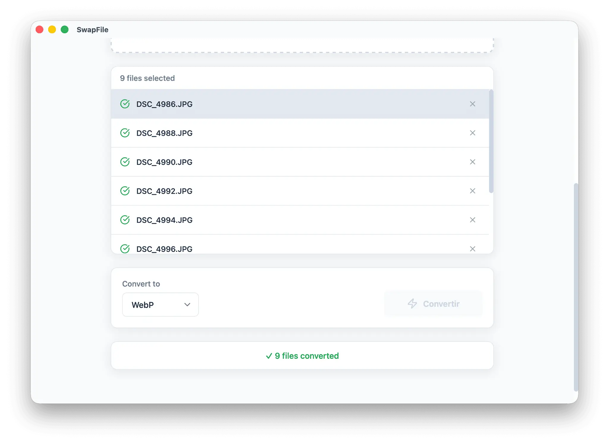 Screenshot 1 of SwapFile