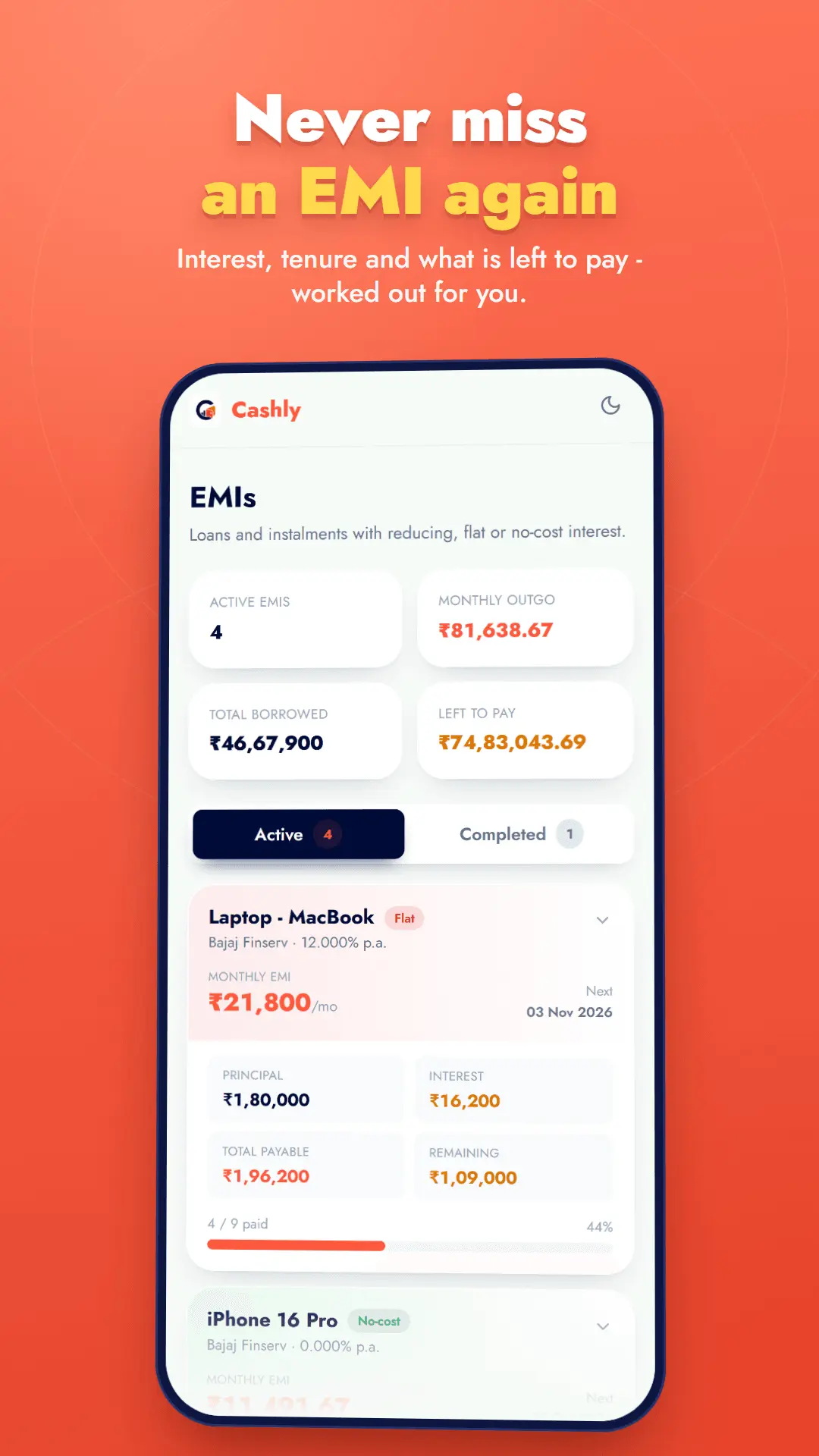 Screenshot 3 of Cashly: Expense, EMI & Debt