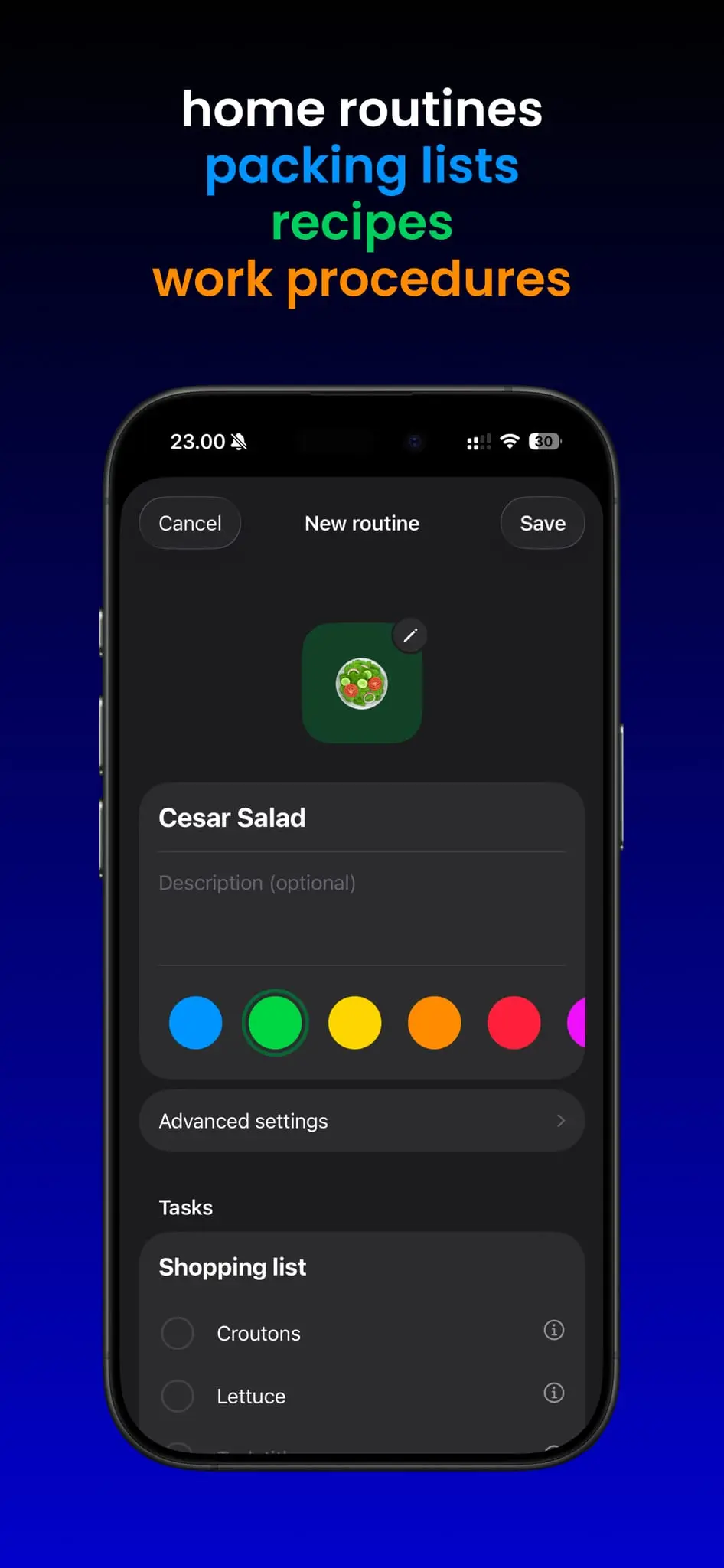Screenshot 2 of Opero - Routine Planner