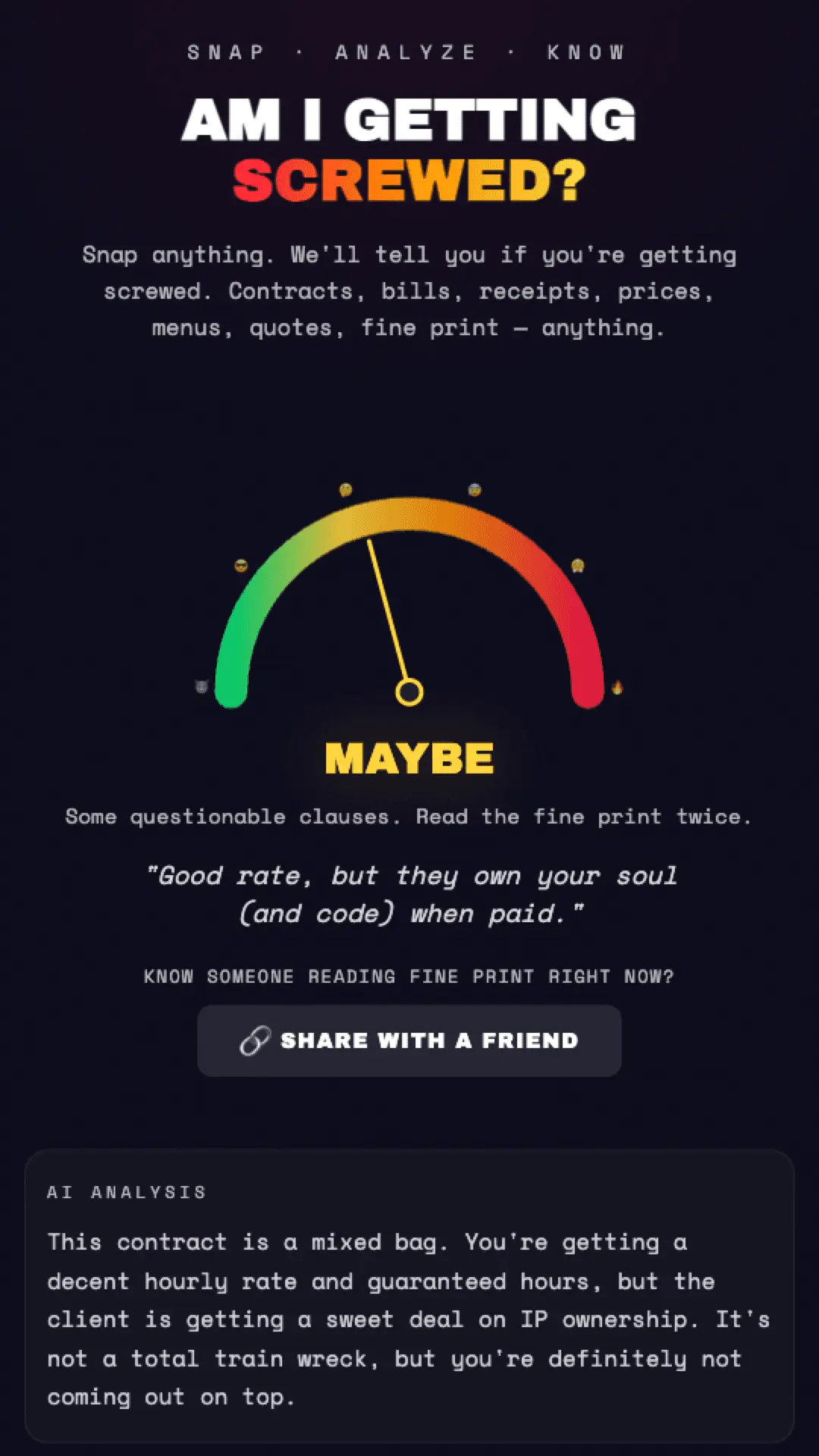 Screenshot 3 of Am I Getting Screwed?
