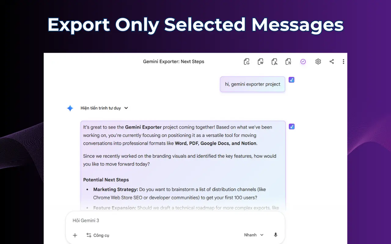 Screenshot 4 of Gemini Exporter - Gemini to Word, PDF