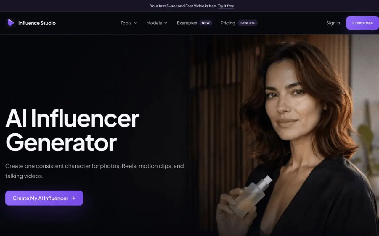 Screenshot 1 of AI Influencer Generator
