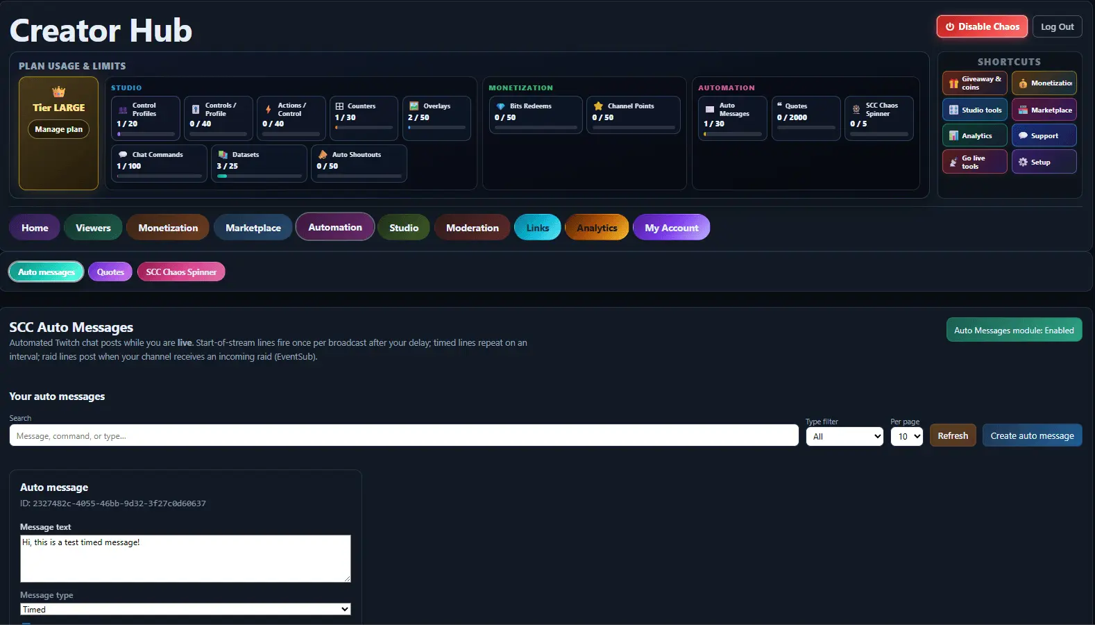 Screenshot 2 of Stream Chaos Controls