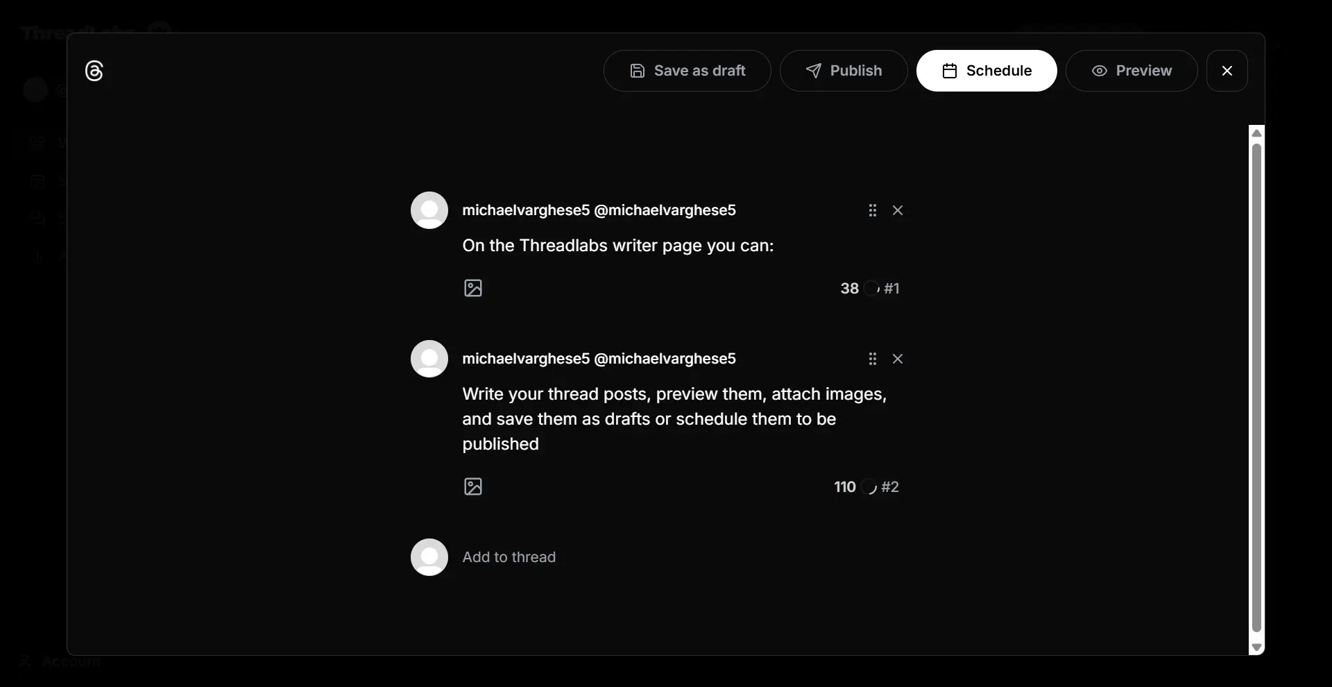 Screenshot 1 of Threadlabs