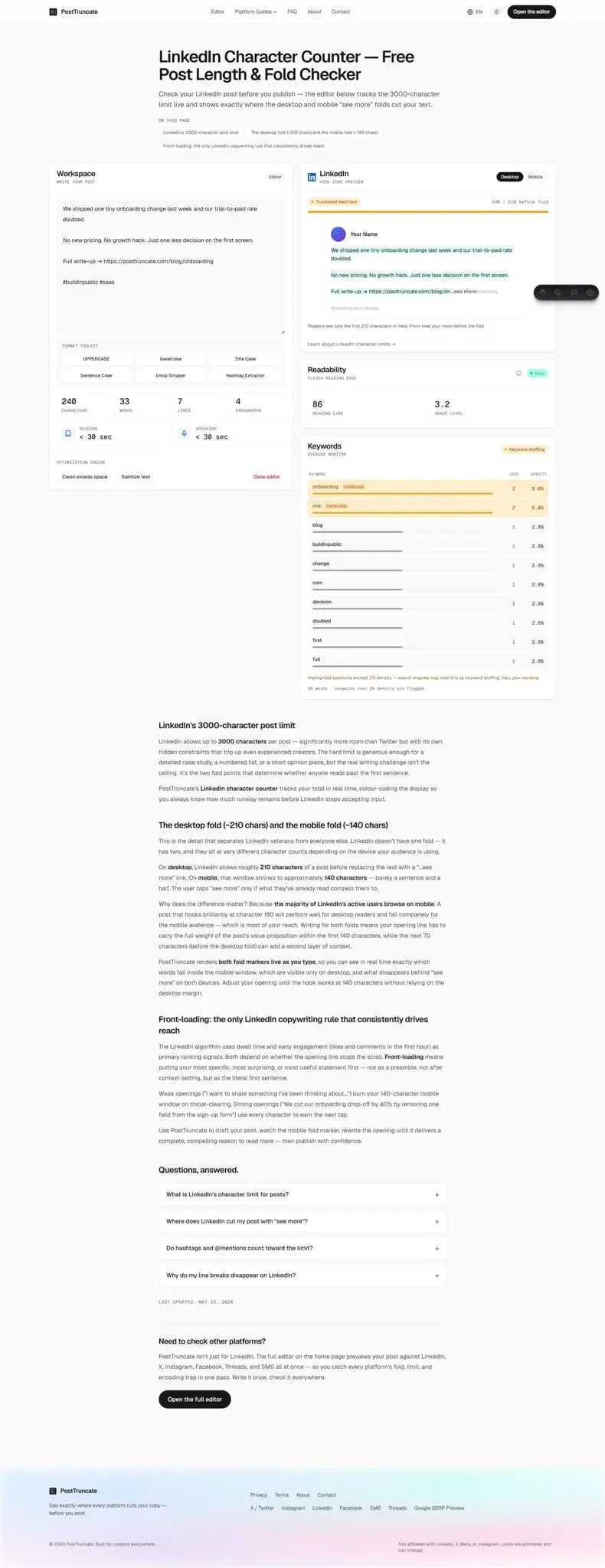 Screenshot 3 of PostTruncate