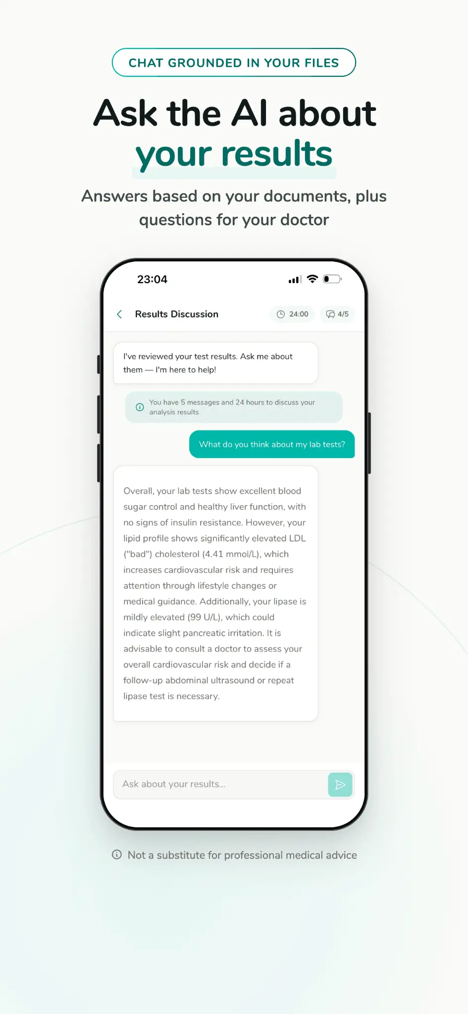 Screenshot 4 of Wizey — AI Lab Results Analyzer
