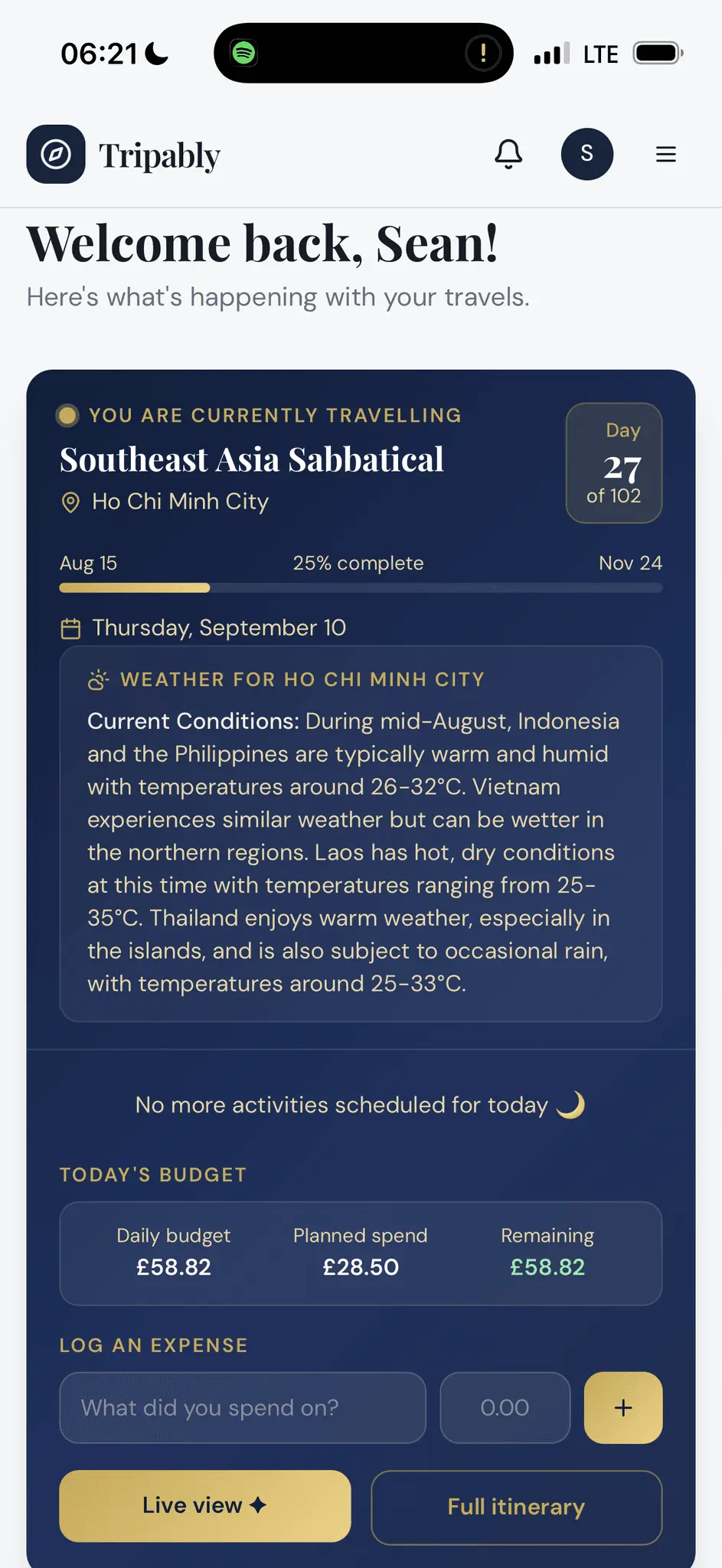 Screenshot 1 of Tripably