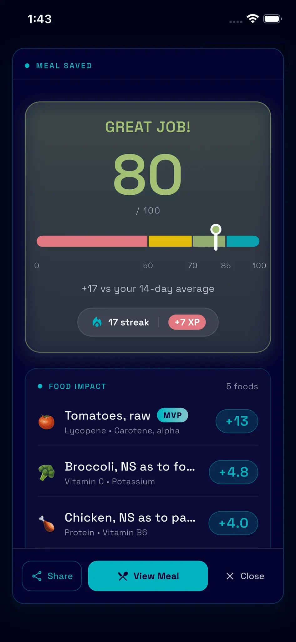 Screenshot 3 of TUNA: Ultimate Nutrition App