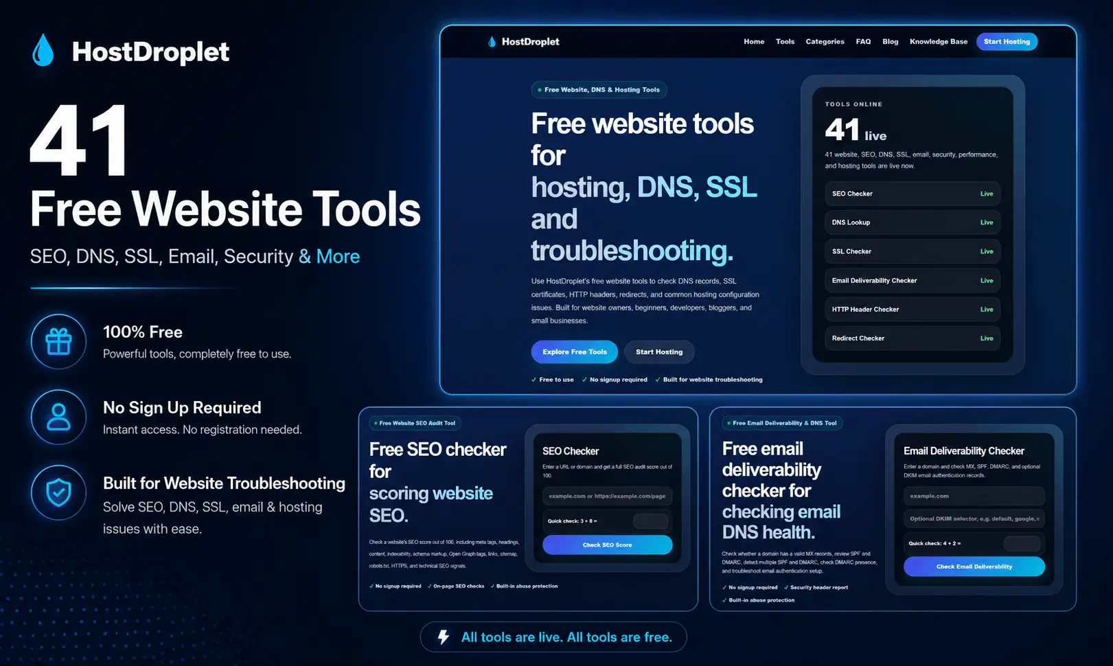 Screenshot 1 of HostDroplet Tools