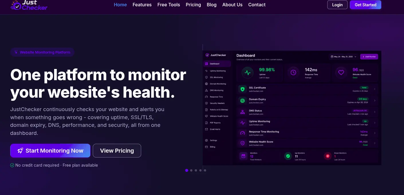 Screenshot 1 of JustChecker