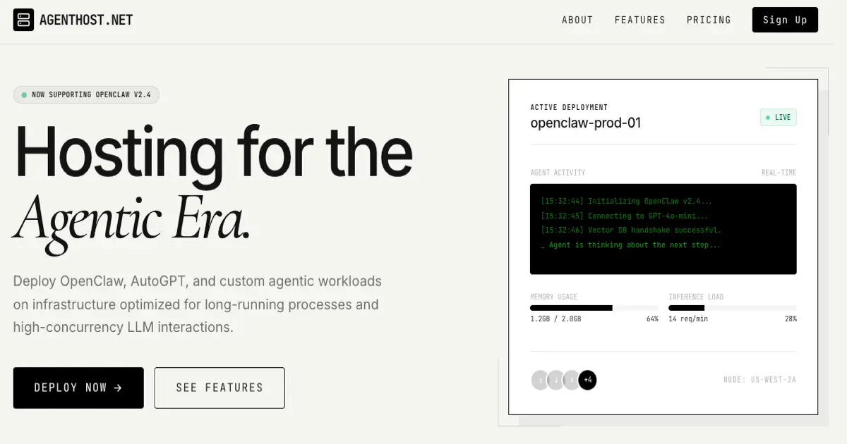 Screenshot 1 of AgentHost.net