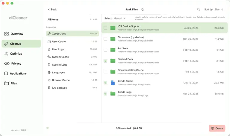 Screenshot 2 of diCleaner for Mac