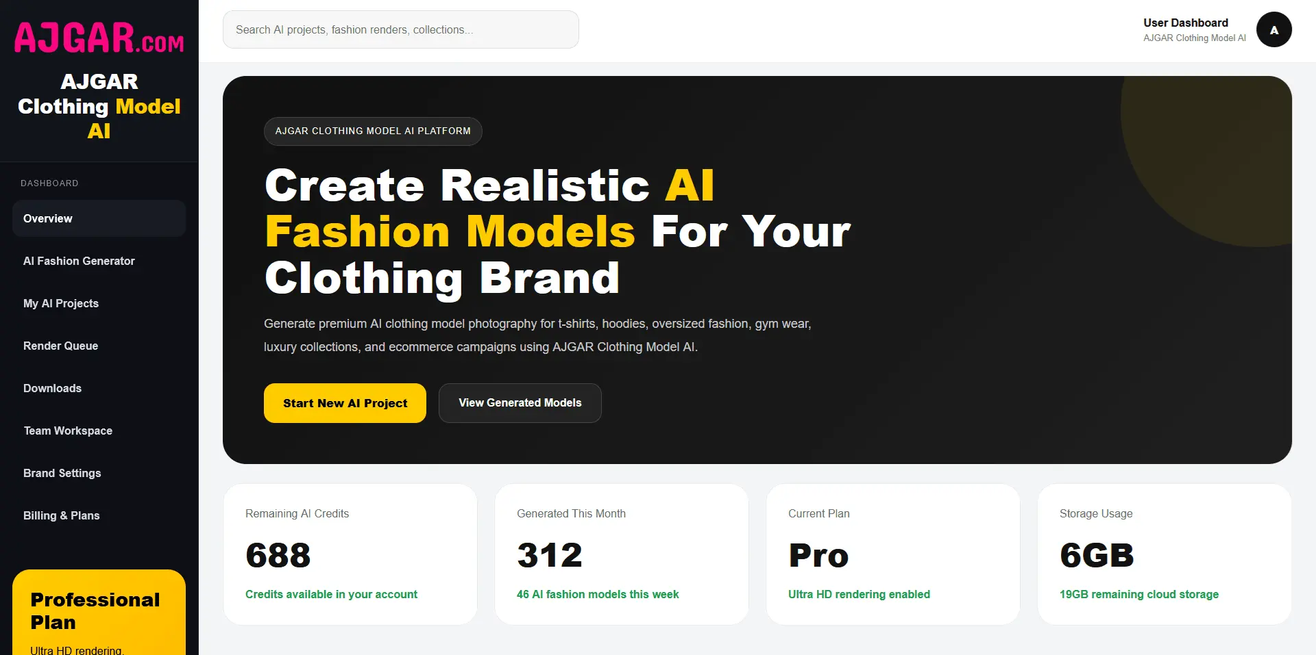 Screenshot 1 of AJGAR Clothing Model AI