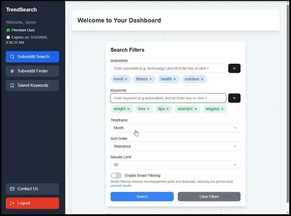Screenshot 1 of TrendSearch