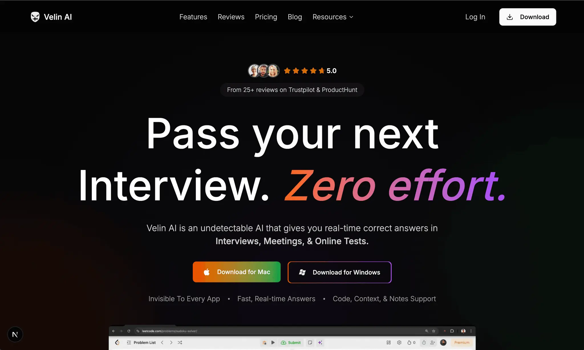 Screenshot 1 of Velin AI