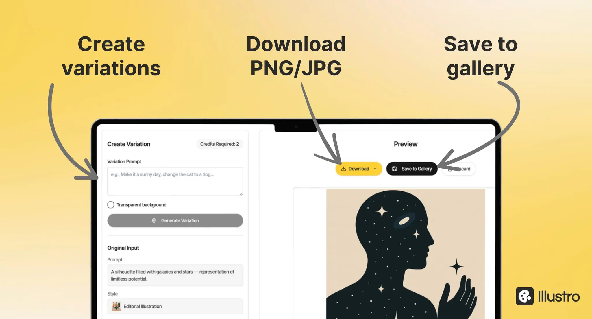 Screenshot 2 of Illustro – AI Illustration Generator