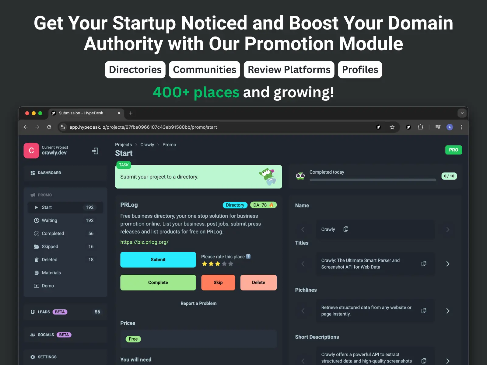 Screenshot 1 of HypeDesk