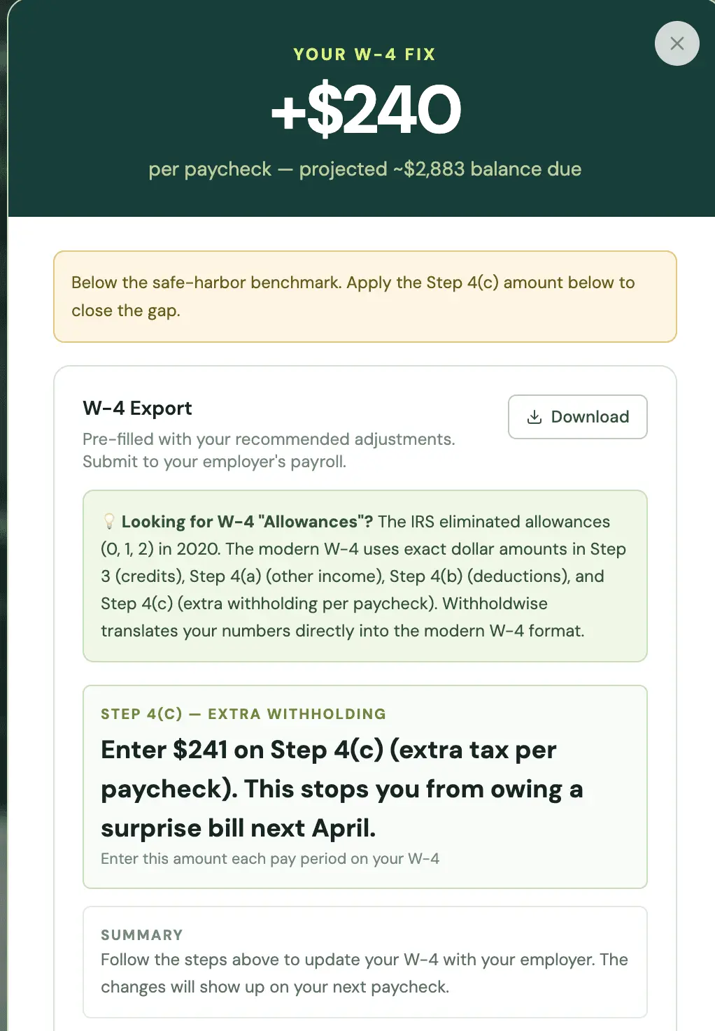 Screenshot 5 of Withholdwise