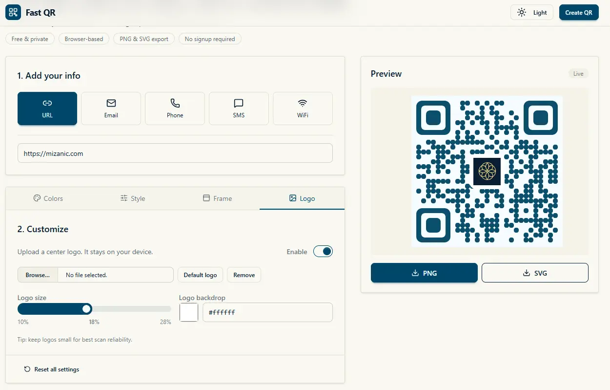Screenshot 3 of Fast QR