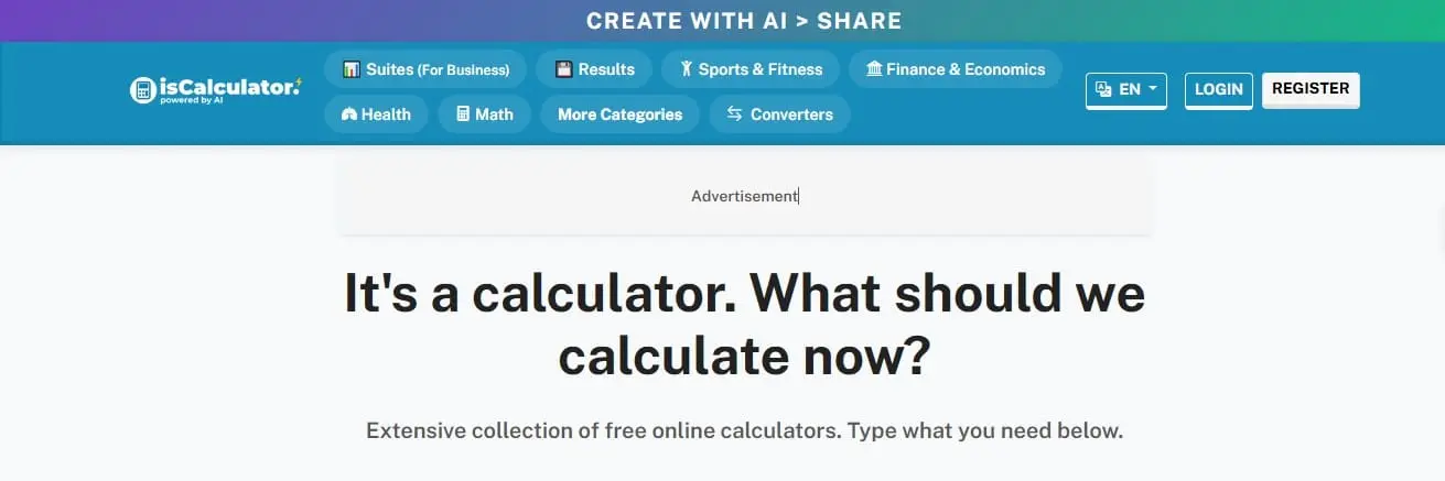 Screenshot 1 of isCalculator
