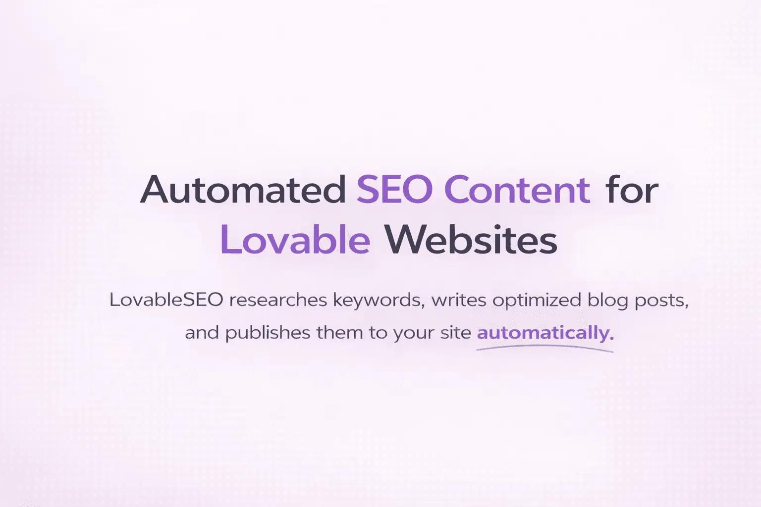 Screenshot 1 of LovableSEO