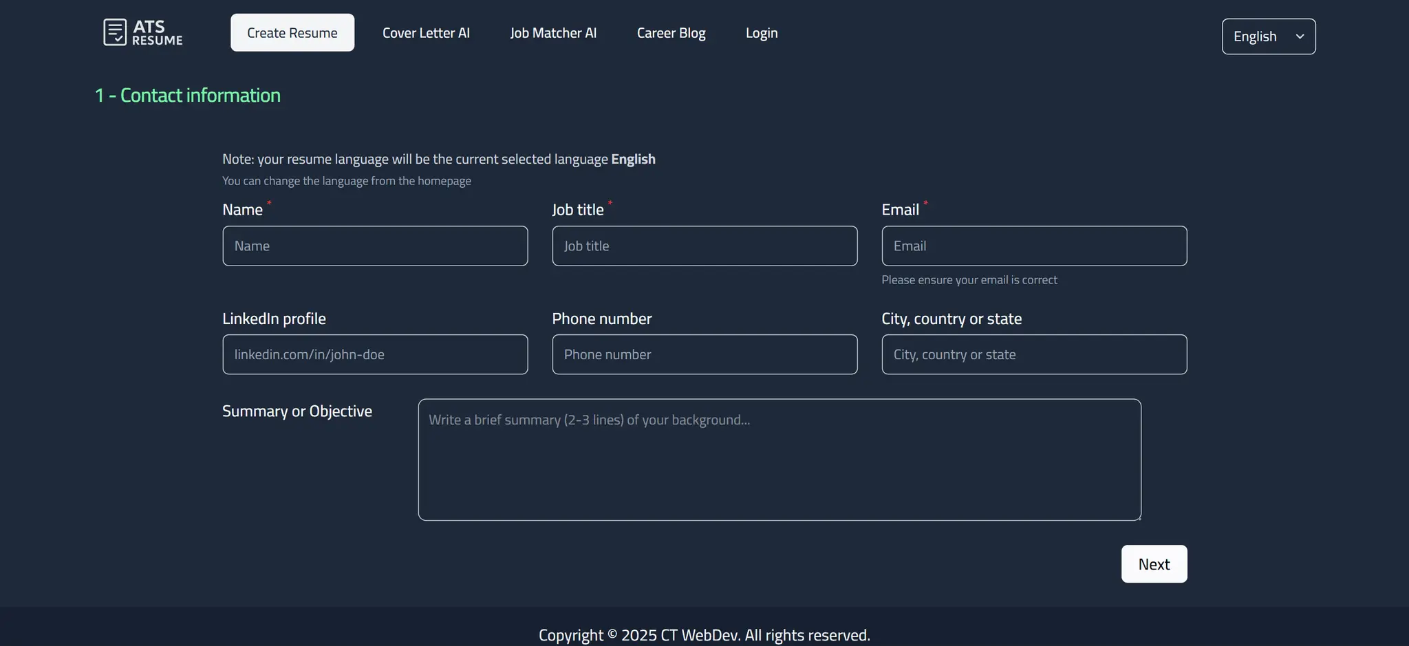 Screenshot 2 of ATS Resume