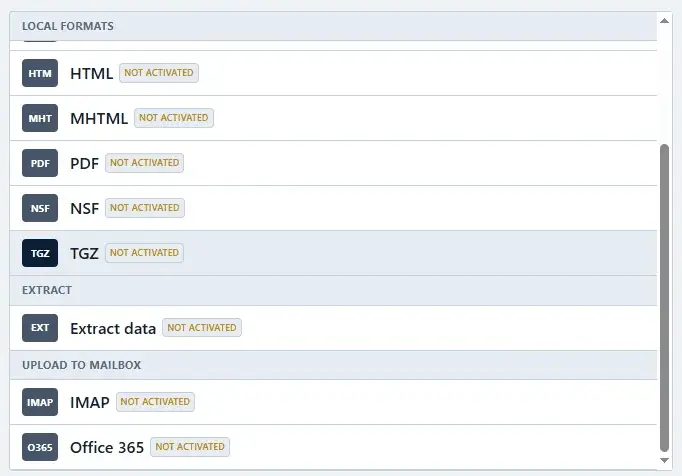 Screenshot 3 of WholeClear PST to TGZ Converter