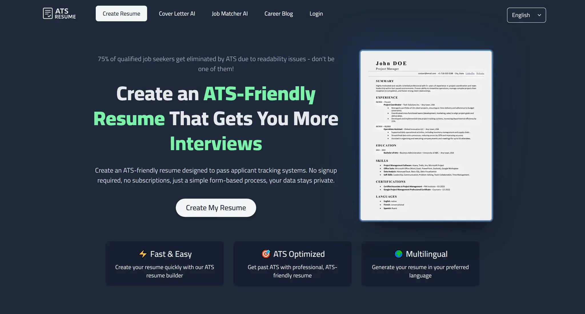 Screenshot 3 of ATS Resume