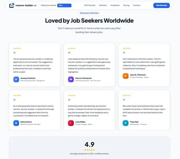 Screenshot 6 of AI Resume Builder | resume-builder.cv
