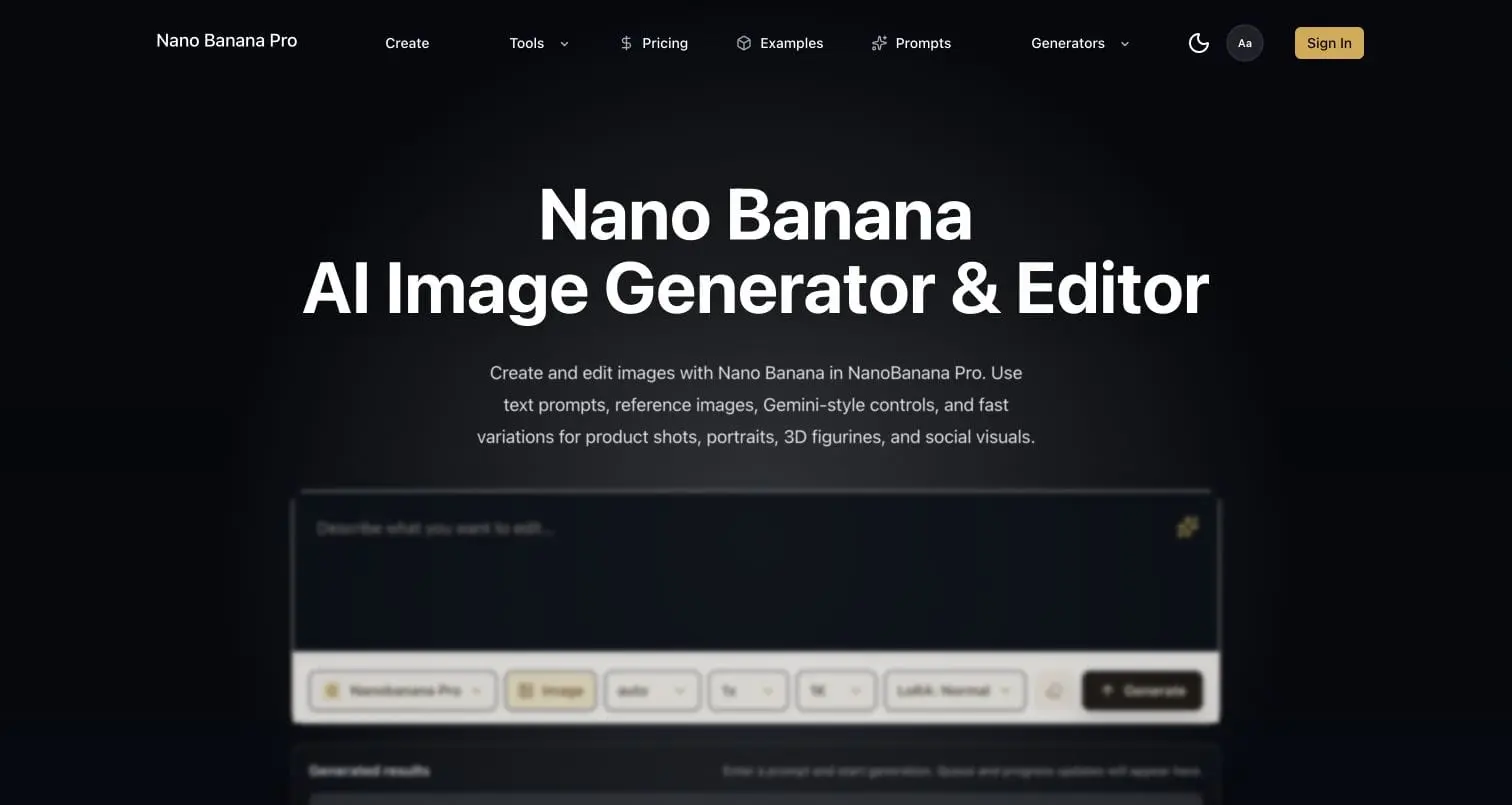 Screenshot 1 of NanoBanana Pro