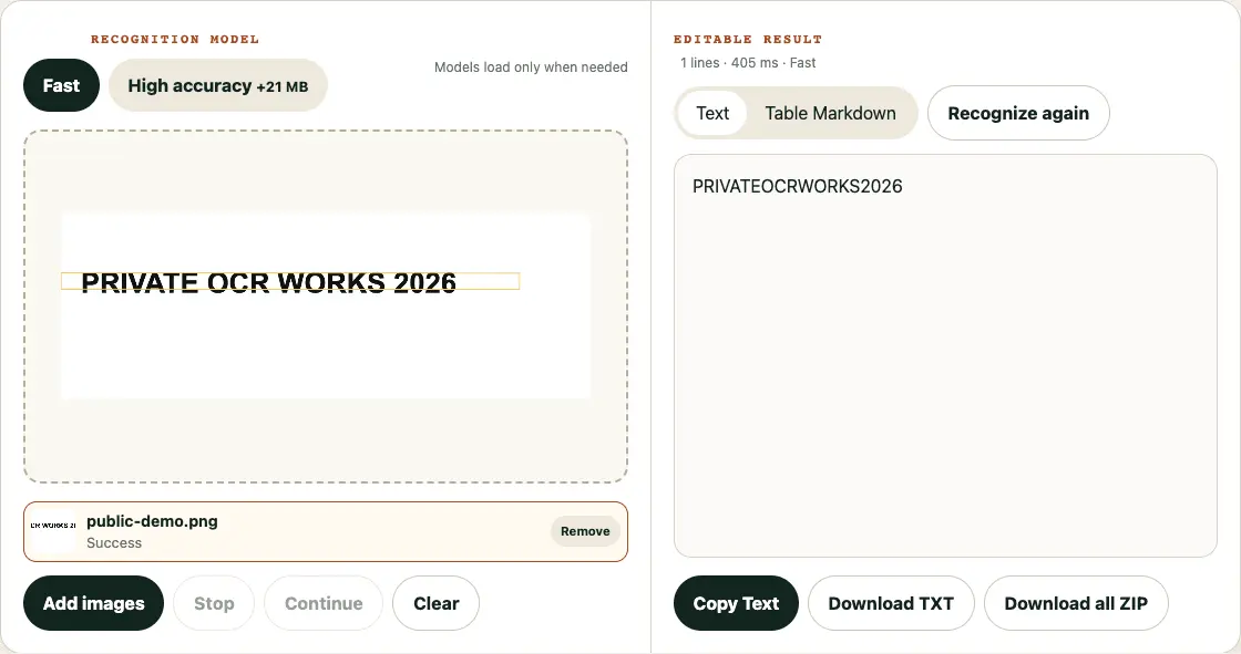 Screenshot 2 of BrowserOCR