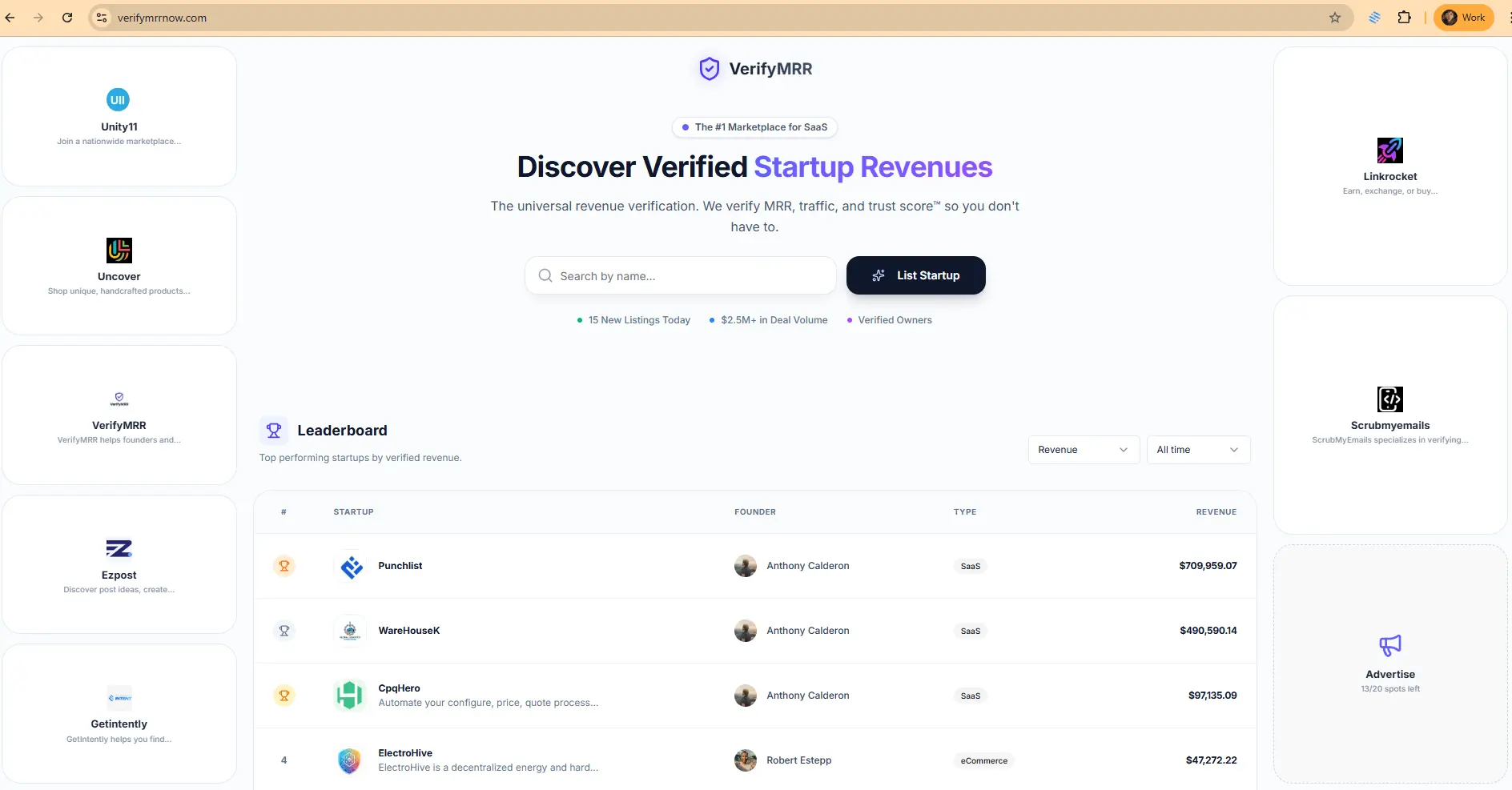 Screenshot 1 of VerifyMRR