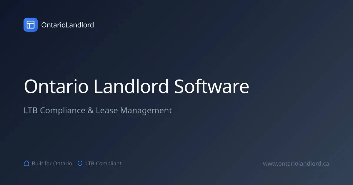 Screenshot 1 of Ontario Landlord Software