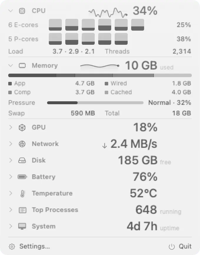 Screenshot 1 of AirStats