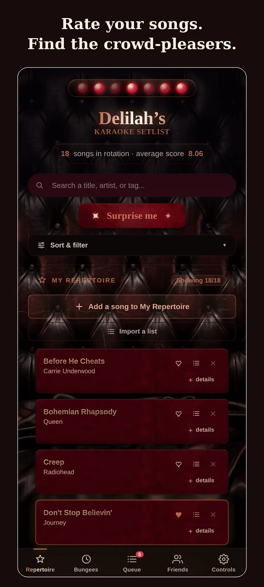Screenshot 6 of Reprise: Karaoke Setlist