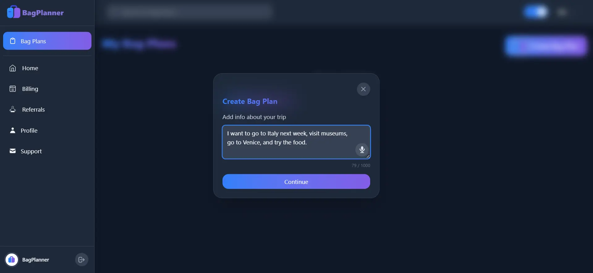 Screenshot 5 of BagPlanner