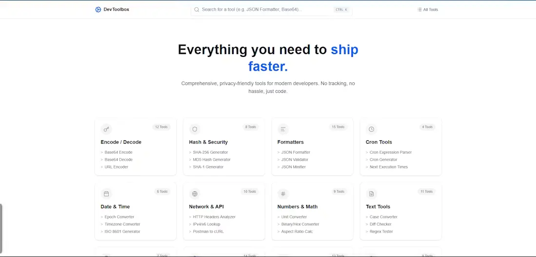 Screenshot 2 of DevToolbox
