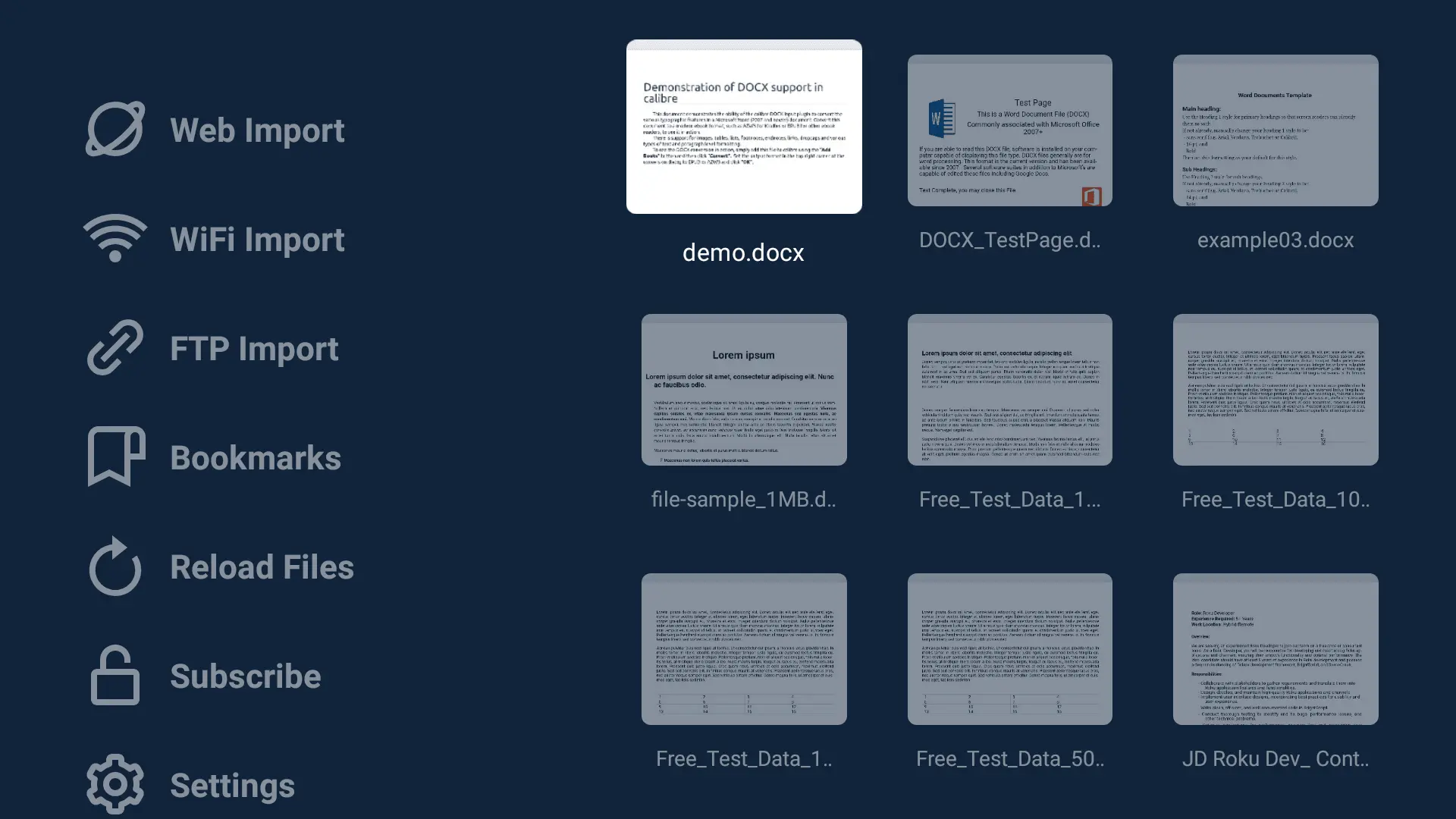 Screenshot 1 of TV DocX Viewer