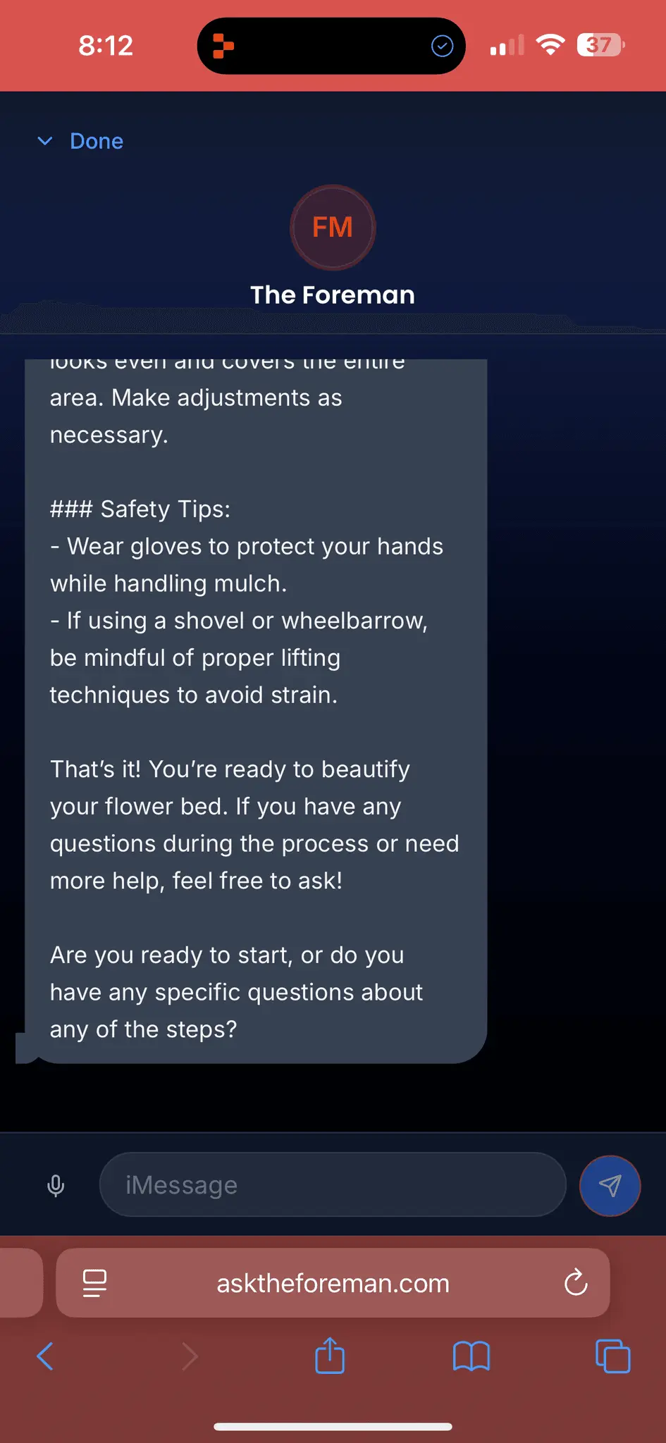 Screenshot 5 of AskForeman - AI Project Planner for DIY
