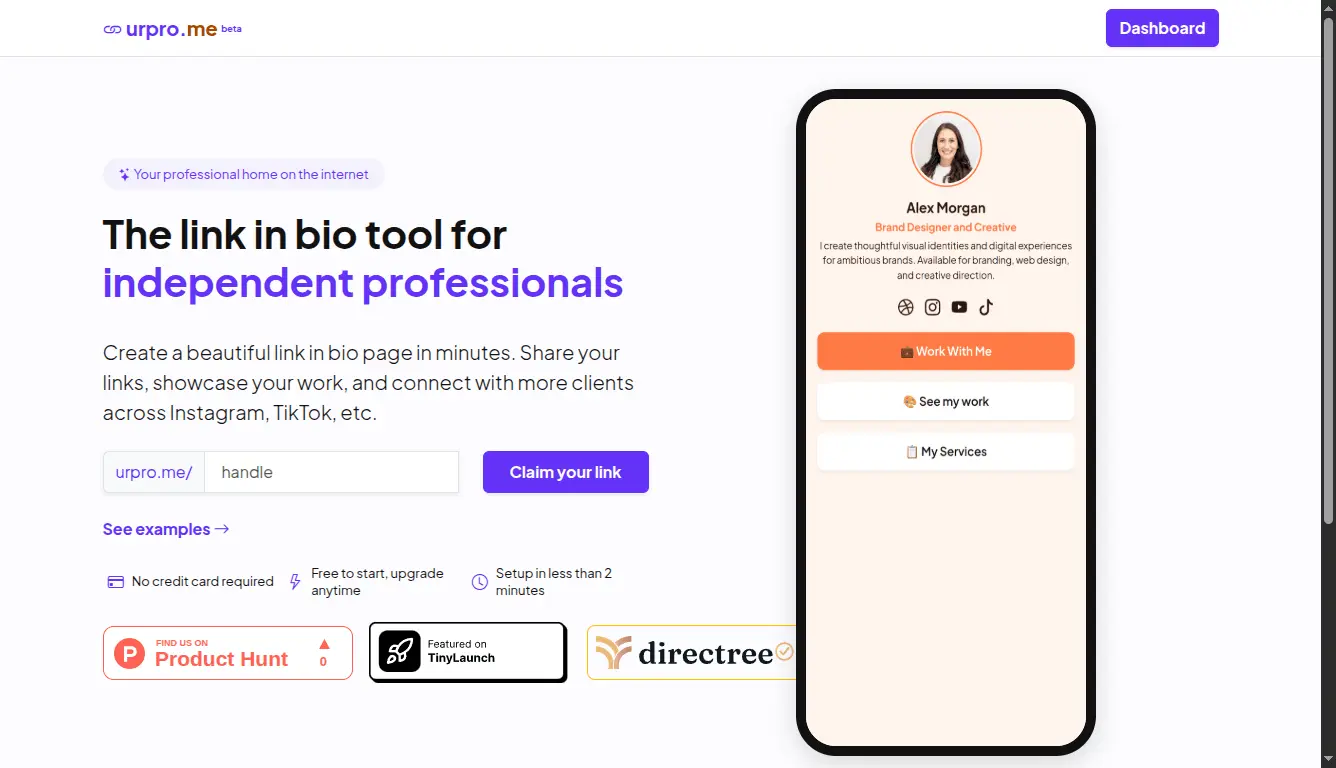 Screenshot 1 of urpro.me